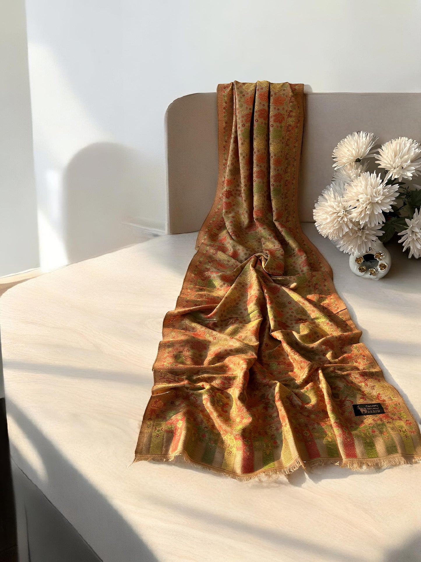 Kani Pashmina Hijab Shaal - Red Mustard