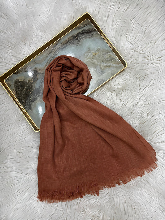 Chestnut brown - Turkish Lawn Hijab