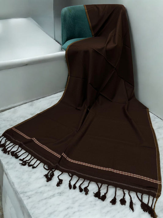 Men’s Winter Shawl - Chocolate Brown