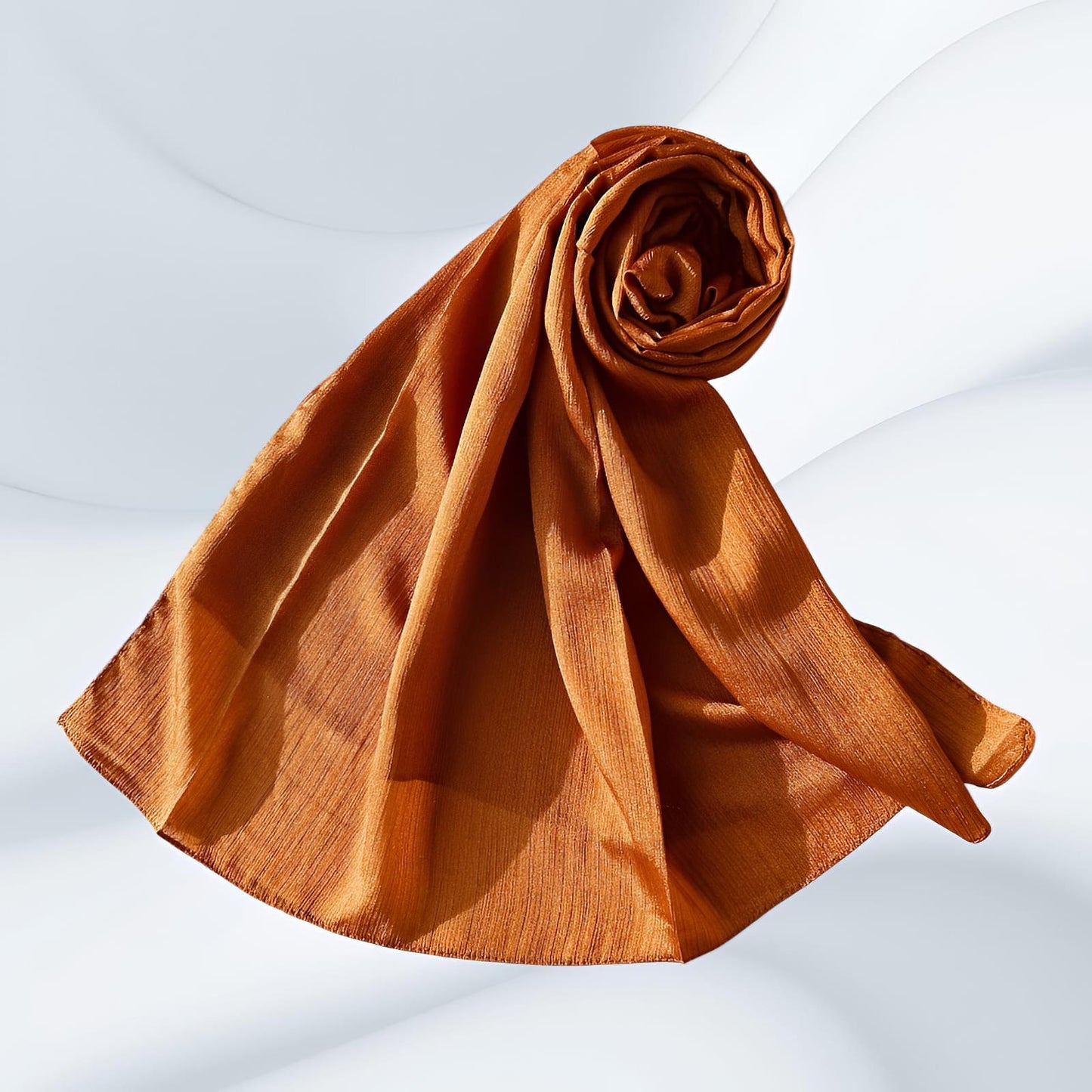 Squash Orange - Crinkle Silk Hijabs