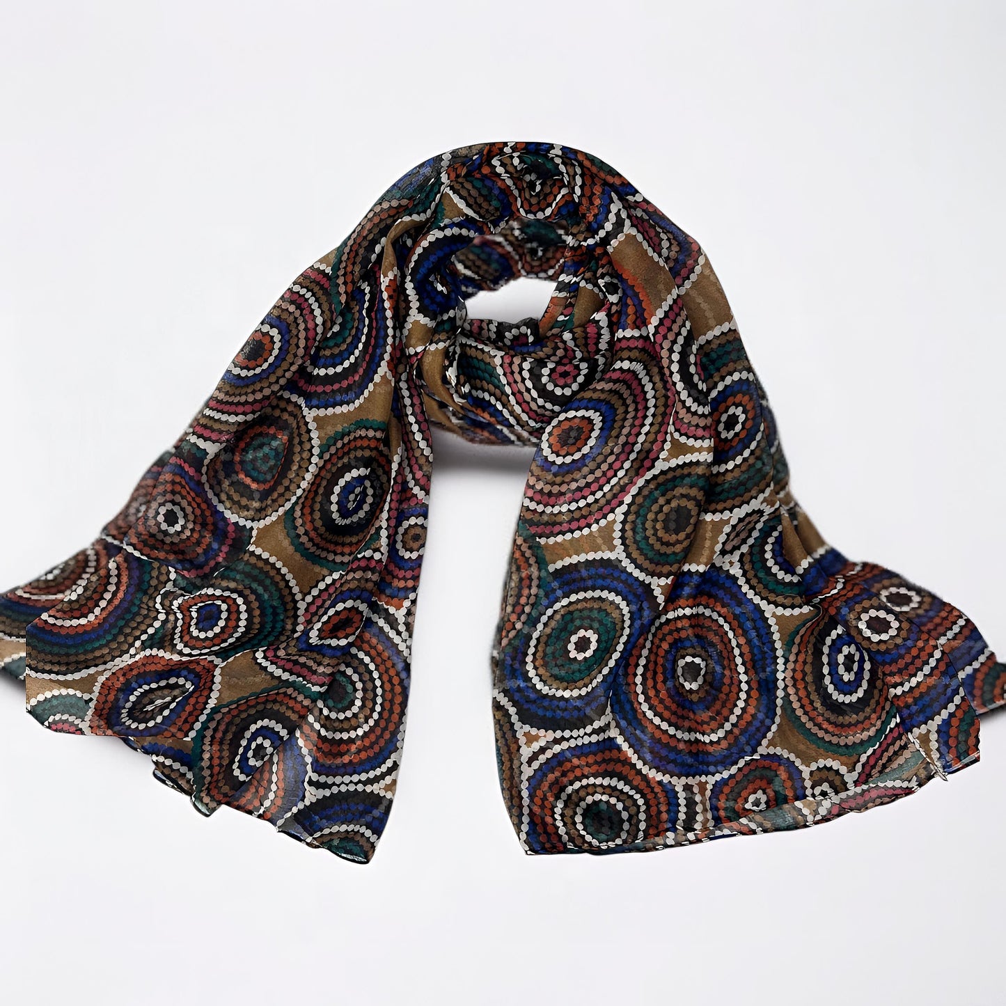 Brown Donuts Printed Lawn Hijab