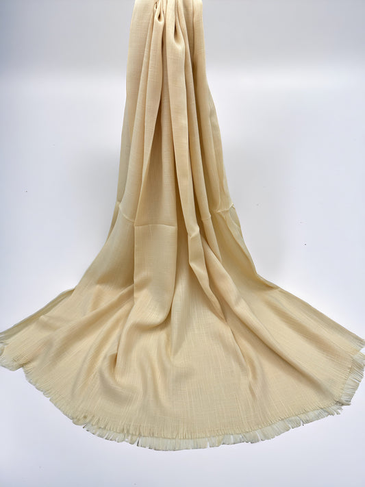 Cream White - Extra Large Turkish Lawn Hijab