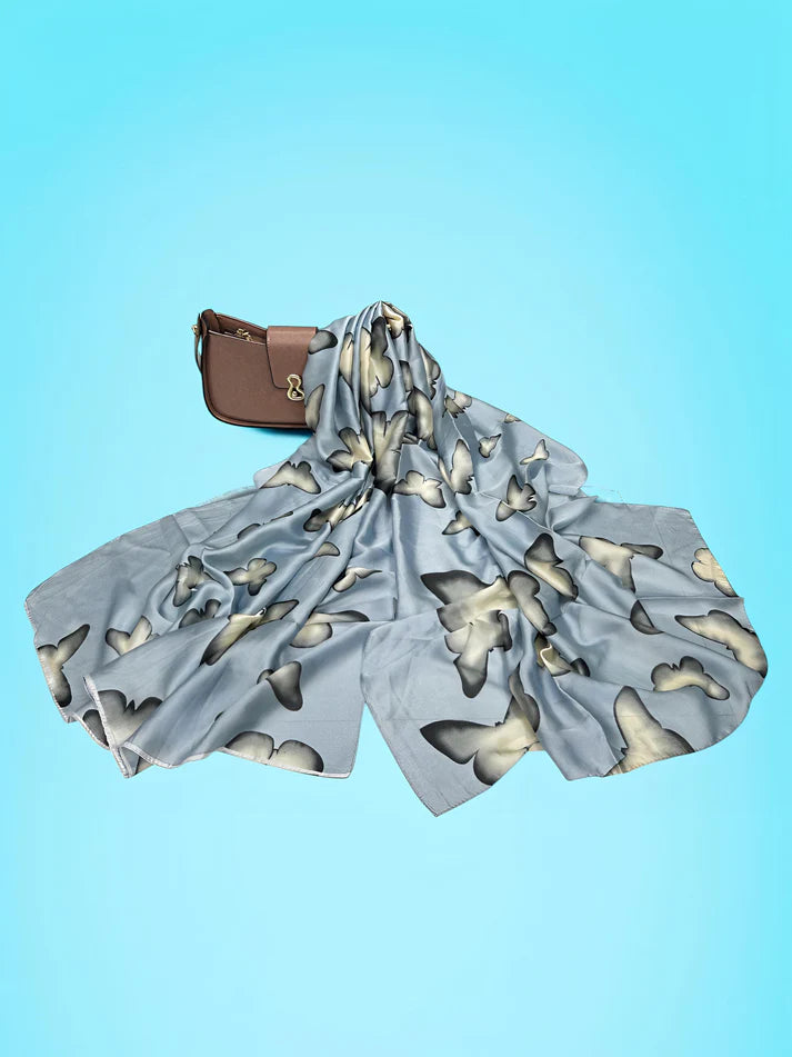 Large Satin Silk Scarf