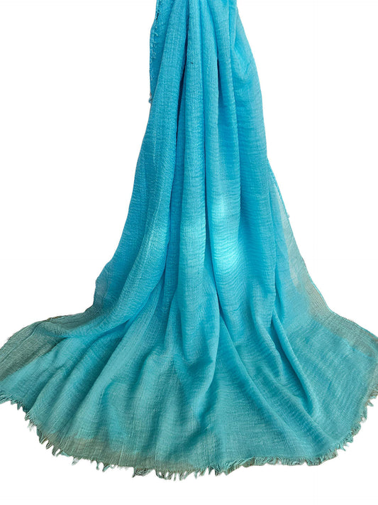 Sky Blue -  Crimp Lawn Hijab