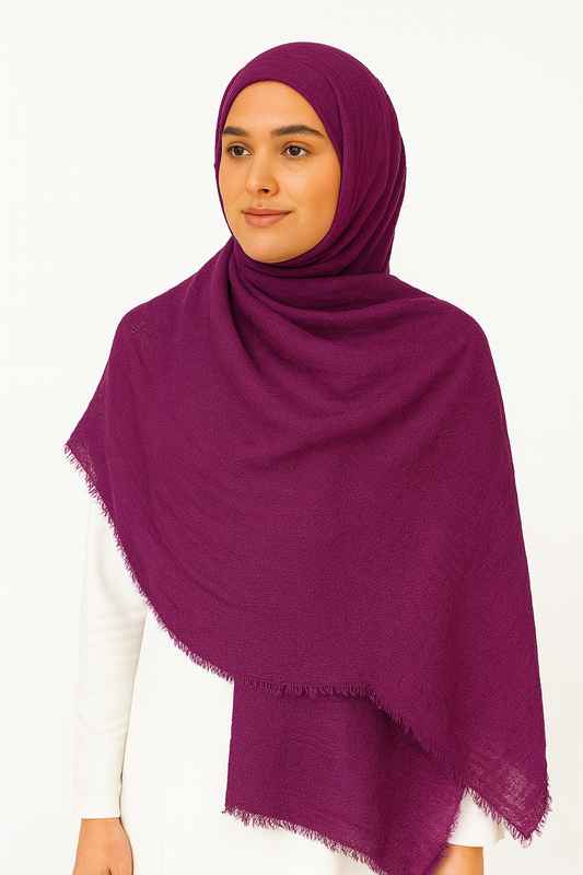 Magenta - Crimp Lawn Hijab
