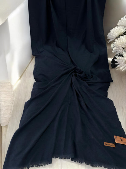 Plain Cashmere Hijab Scarf - Midnight Blue