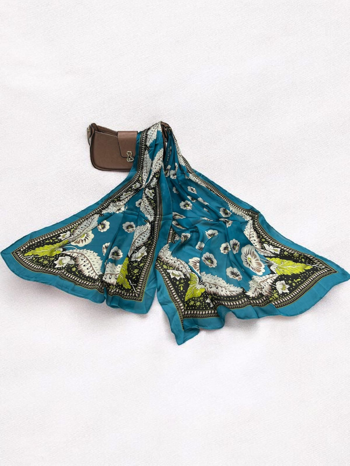 Satin Silk Scarf - Teal Valentino