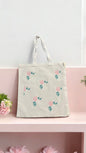 Pink Floral Tote Bag