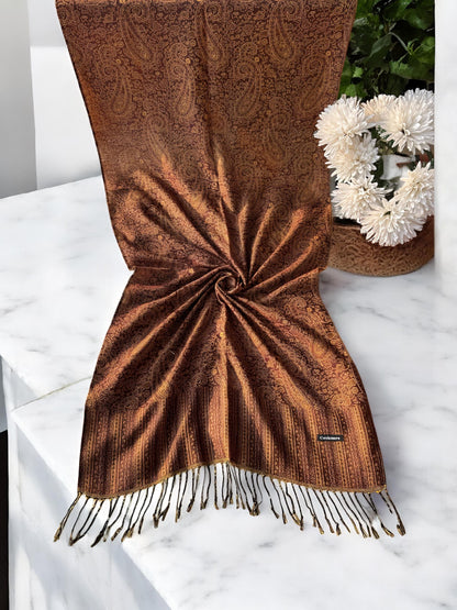 Persian Red Paisley Pashmina Hijab Shaal