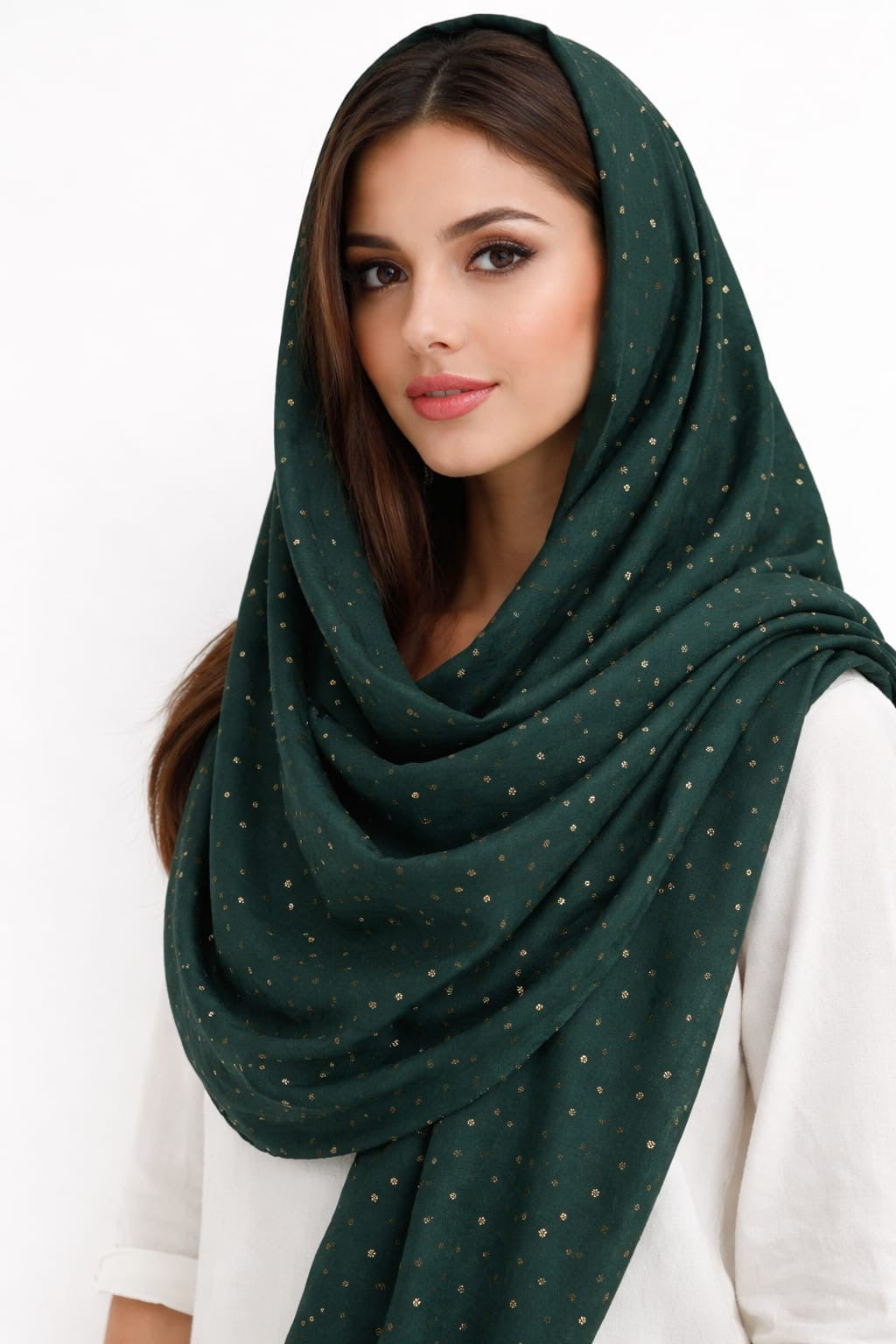 Emerald Green Rose Sequence Hijab