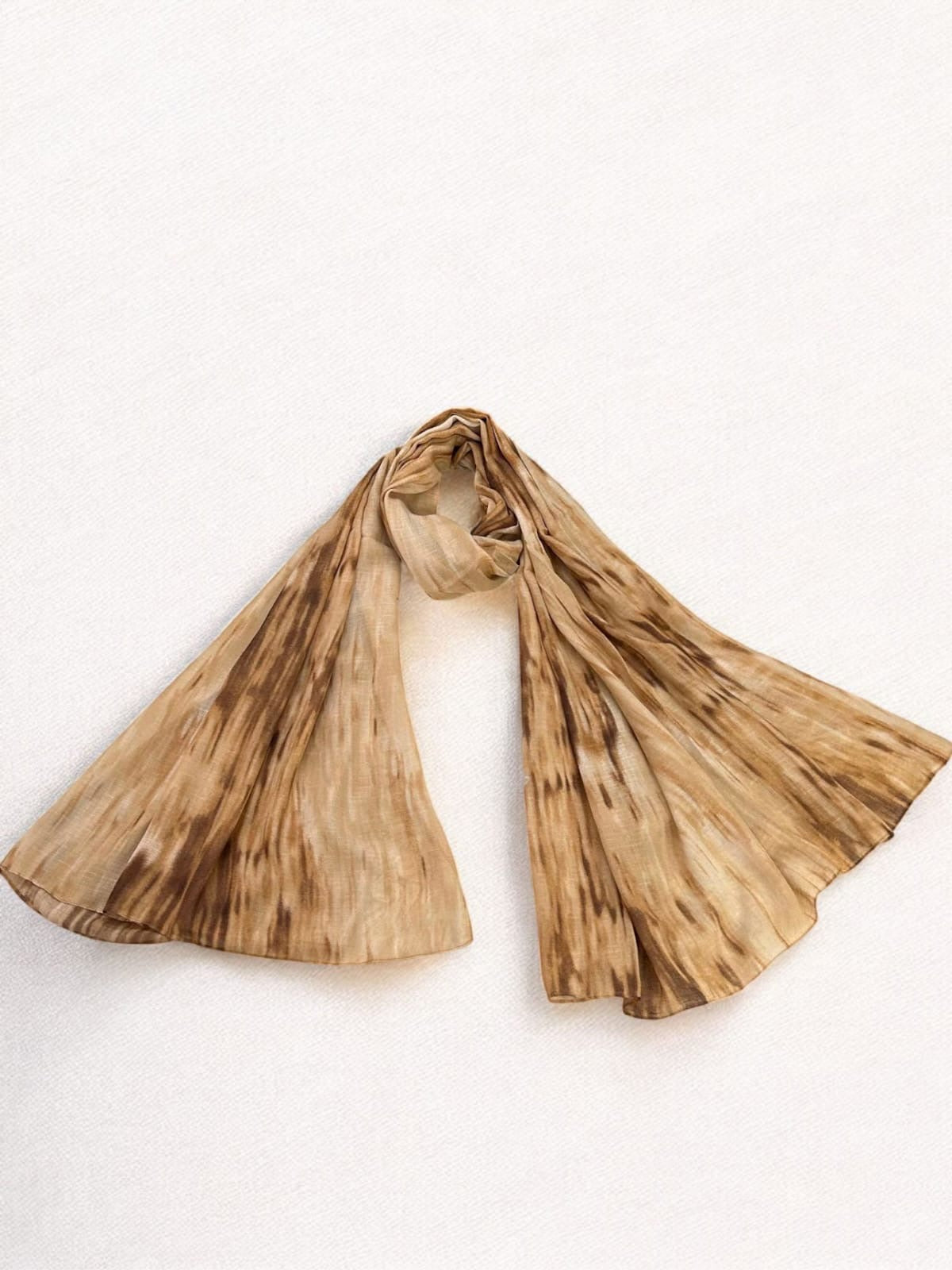 Beige Brown Shaded Printed Modal Hijab