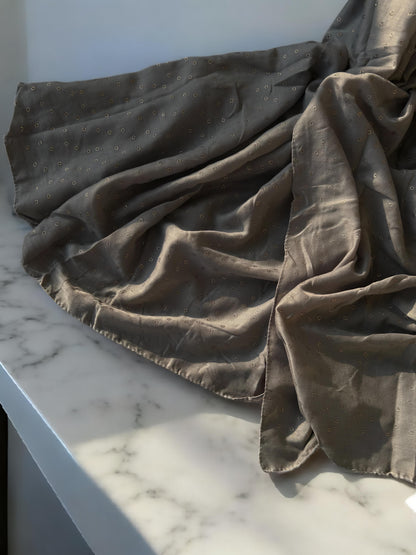 Iron Grey Rose Sequence Hijab