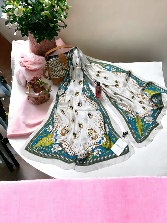 Satin Silk Scarf - Moroccon Valentino