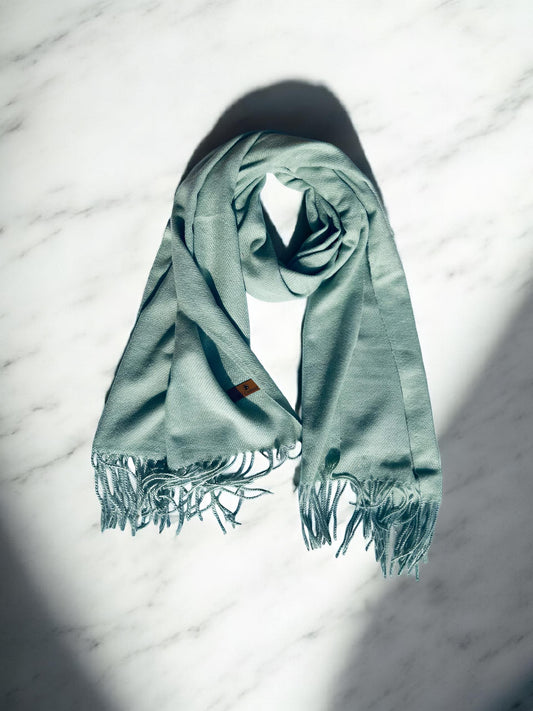 Winter Cashmere Scarf - Mint Green