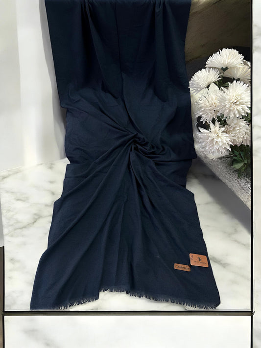 Plain Cashmere Hijab Scarf - Midnight Blue