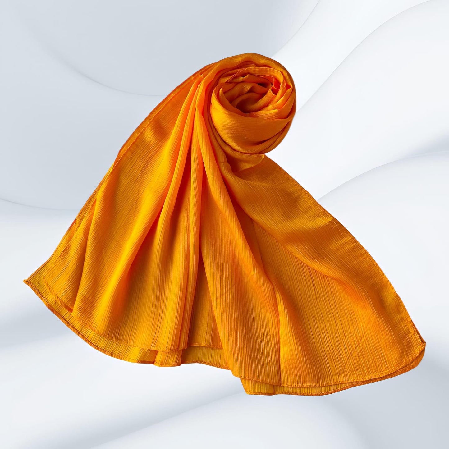 Chrome Yellow - Crinkle Silk Hijabs