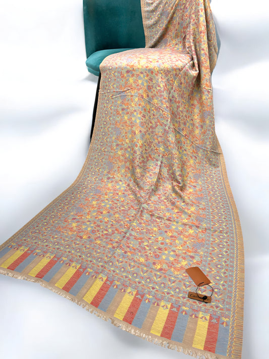 Fawn Coral Floral Kani Pashmina Hijab