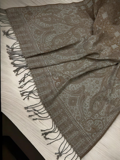 Pashmina Shawl - Spiced Nutmeg Beige