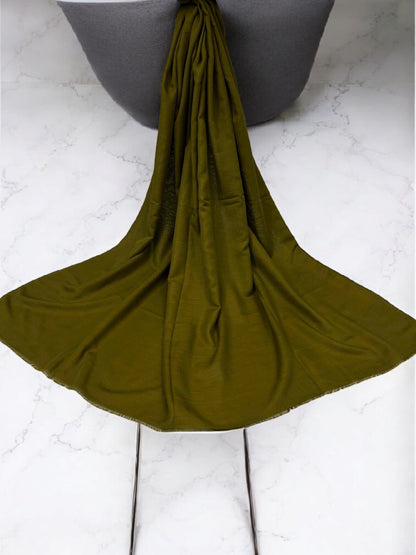 Olive Green - Solid Modal Hijab