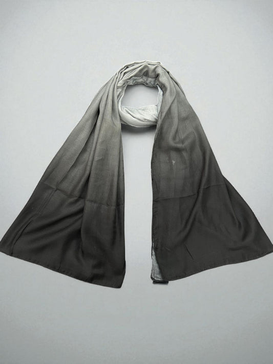 Black Grey Tie-Dye Printed Modal Hijab