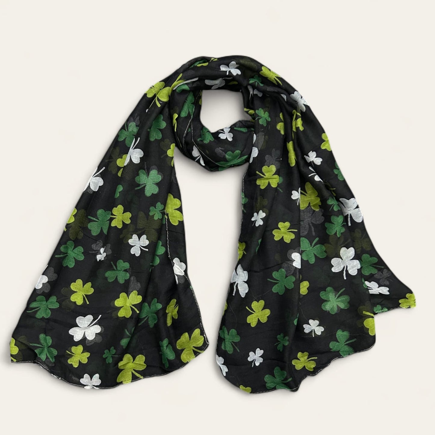 Green Clovers Printed Lawn Hijab