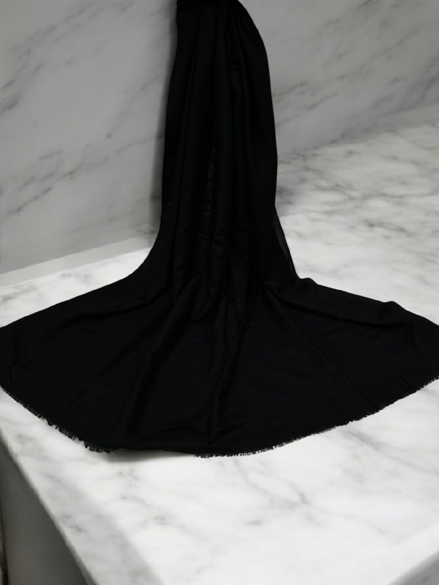 Pure Black - Solid Modal Hijab