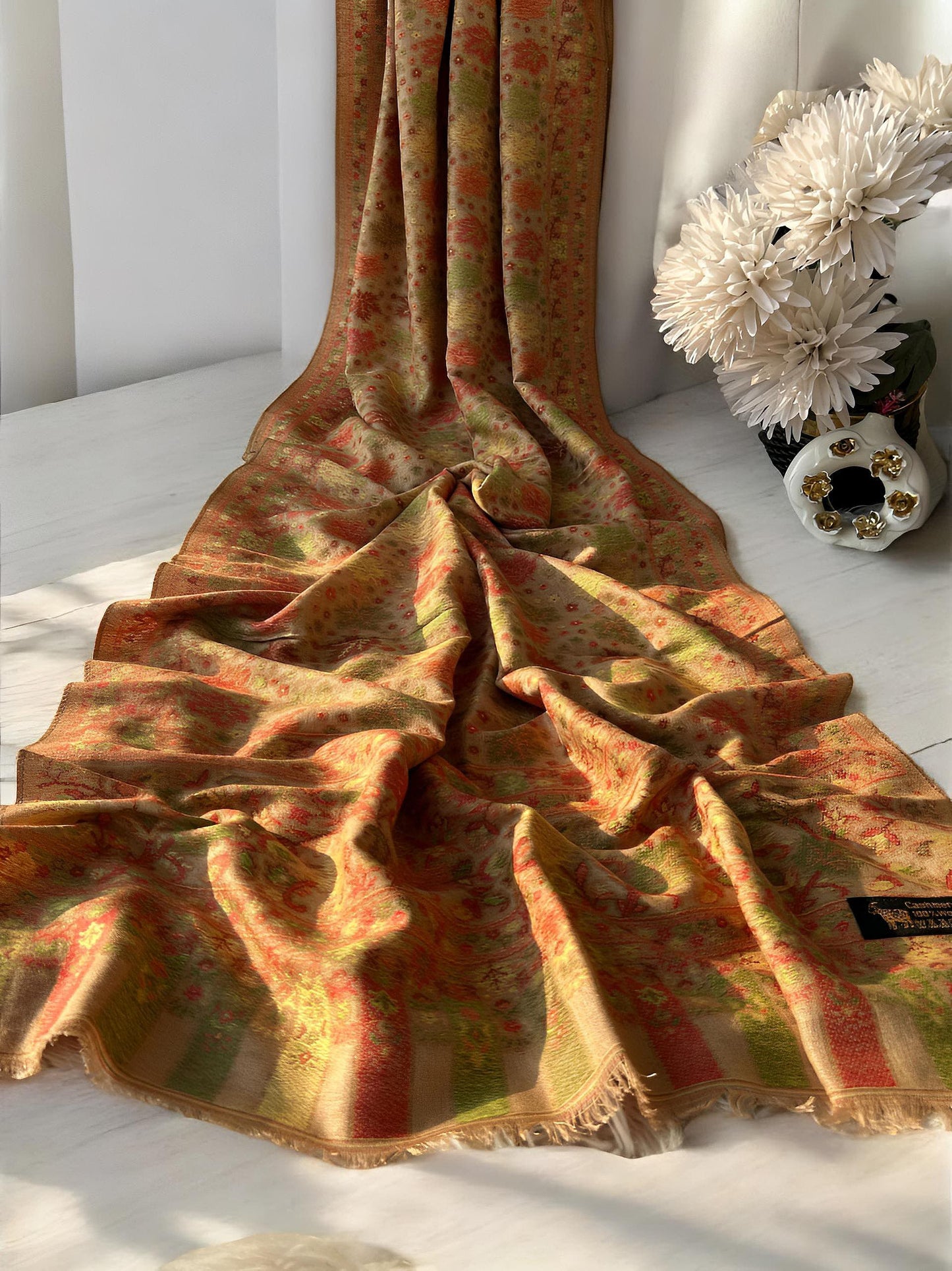 Kani Pashmina Hijab Shaal - Red Mustard