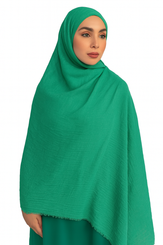 Jade Green - Crimp Lawn Hijab