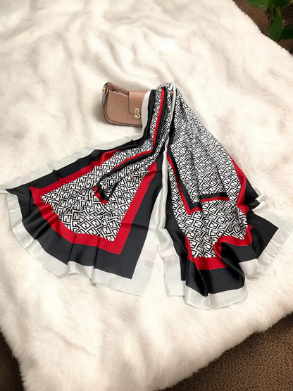 Large Satin Silk Scarf