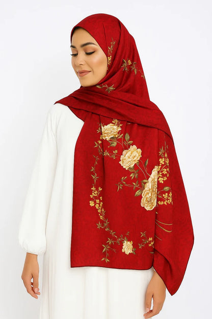 Large Satin Silk Scarf