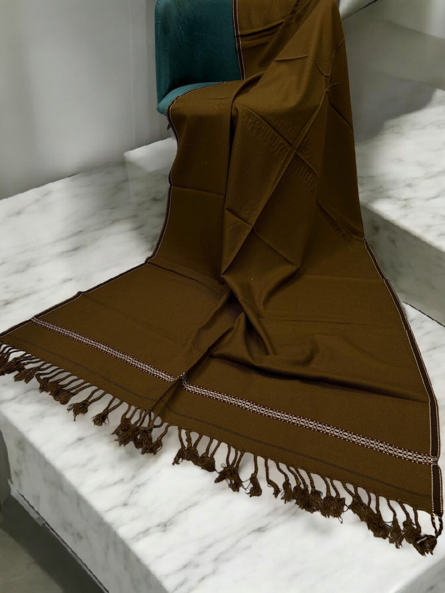 Men’s Winter Shawl - Sepia Brown