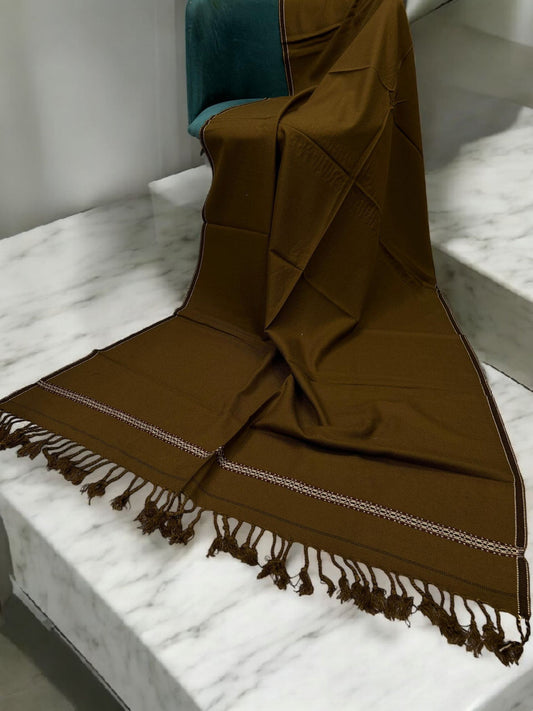 Men’s Winter Shawl - Sepia Brown