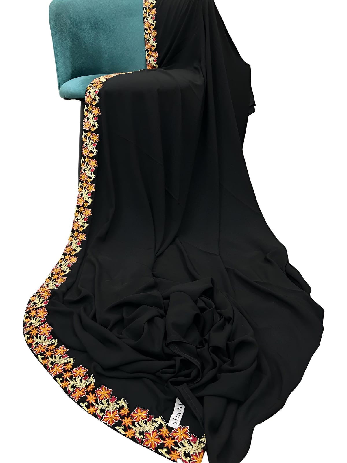 Black Orange Squash Border Shaal