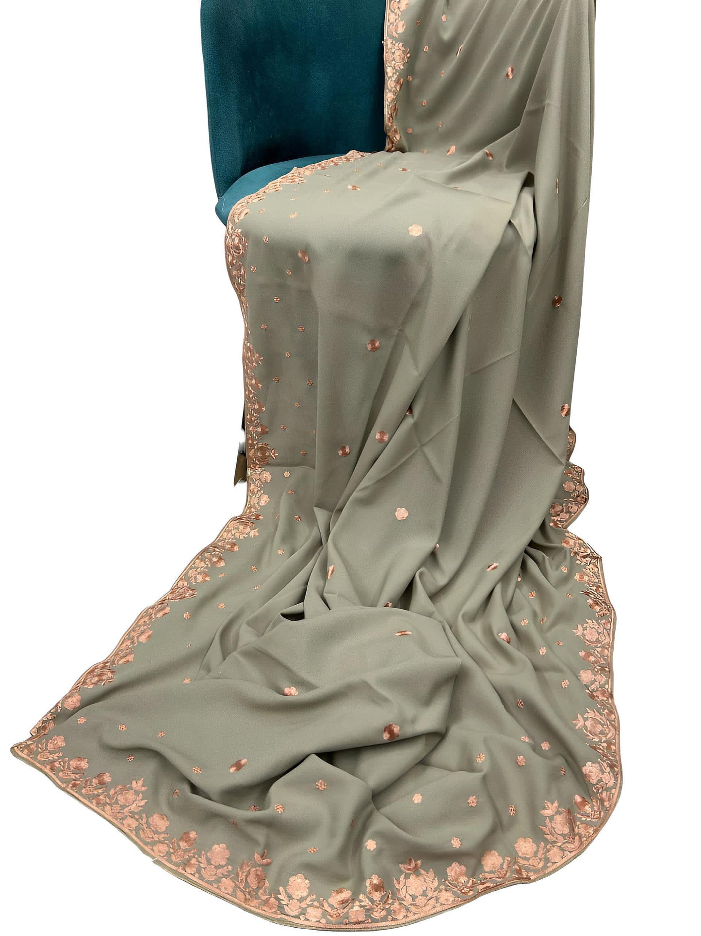 Beige Coral Floral Shaal
