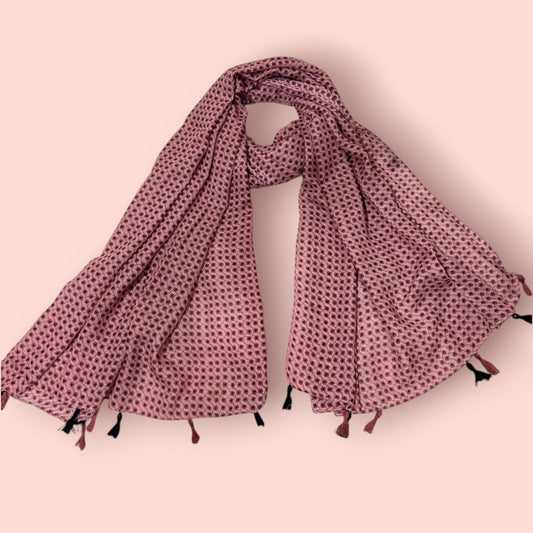 Wild Orchid Honeycomb Printed Modal Hijab