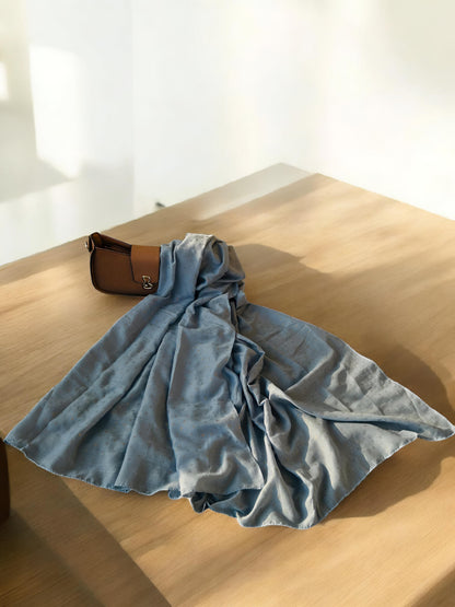 Denim Blue Rose Sequence Hijab