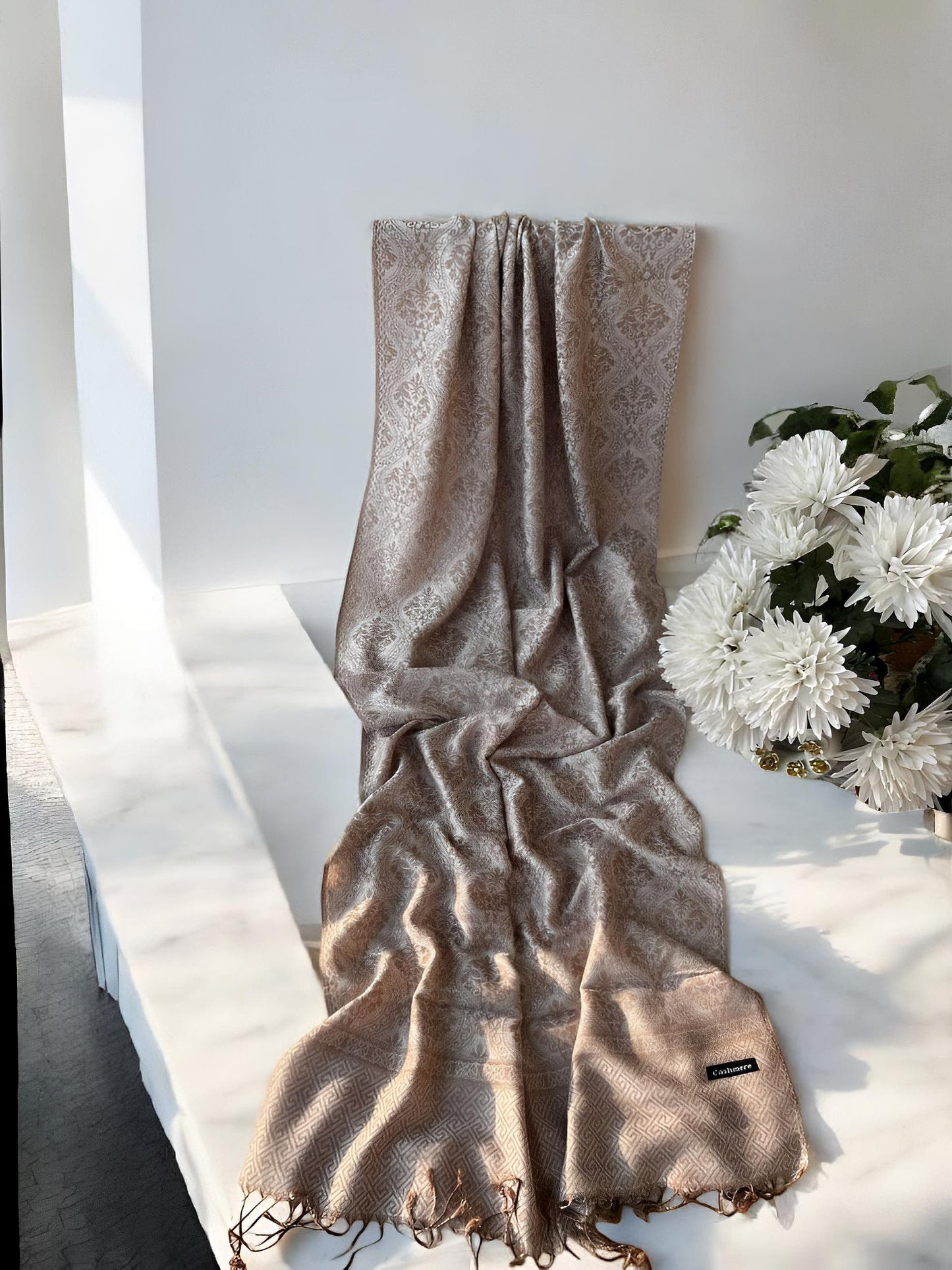 Linen Brown Pashmina Hijab Shaal