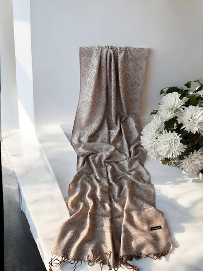 Linen Brown Pashmina Hijab Shaal