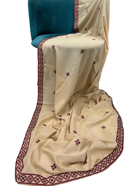 Champagne Maroon Double Shaal