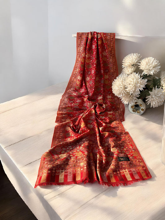 Kani Pashmina Hijab Shaal - Scarlet Red