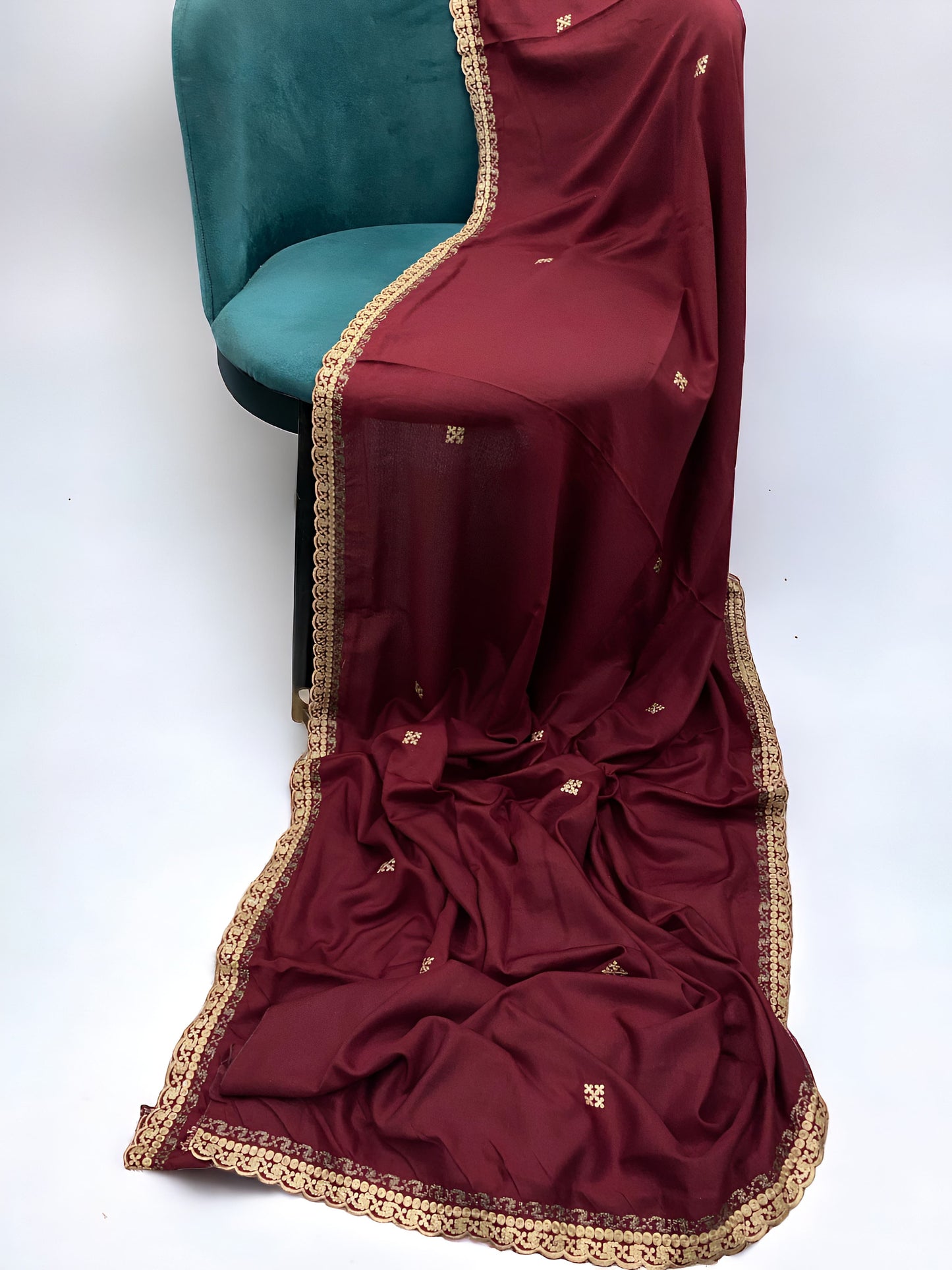 Maroon Beige Shaal
