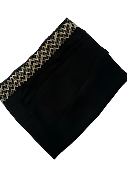 Black Gold Rippled Border Shaal
