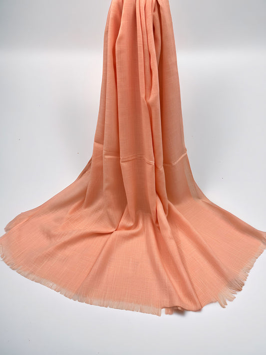 Bright Salmon - Extra Large Turkish Lawn Hijab