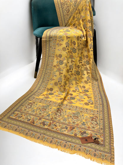 Dijon Yellow Pastel Floral Kani Pashmina Hijab