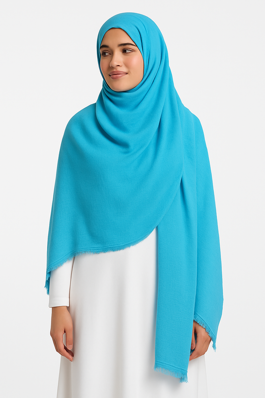 Sky Blue -  Crimp Lawn Hijab