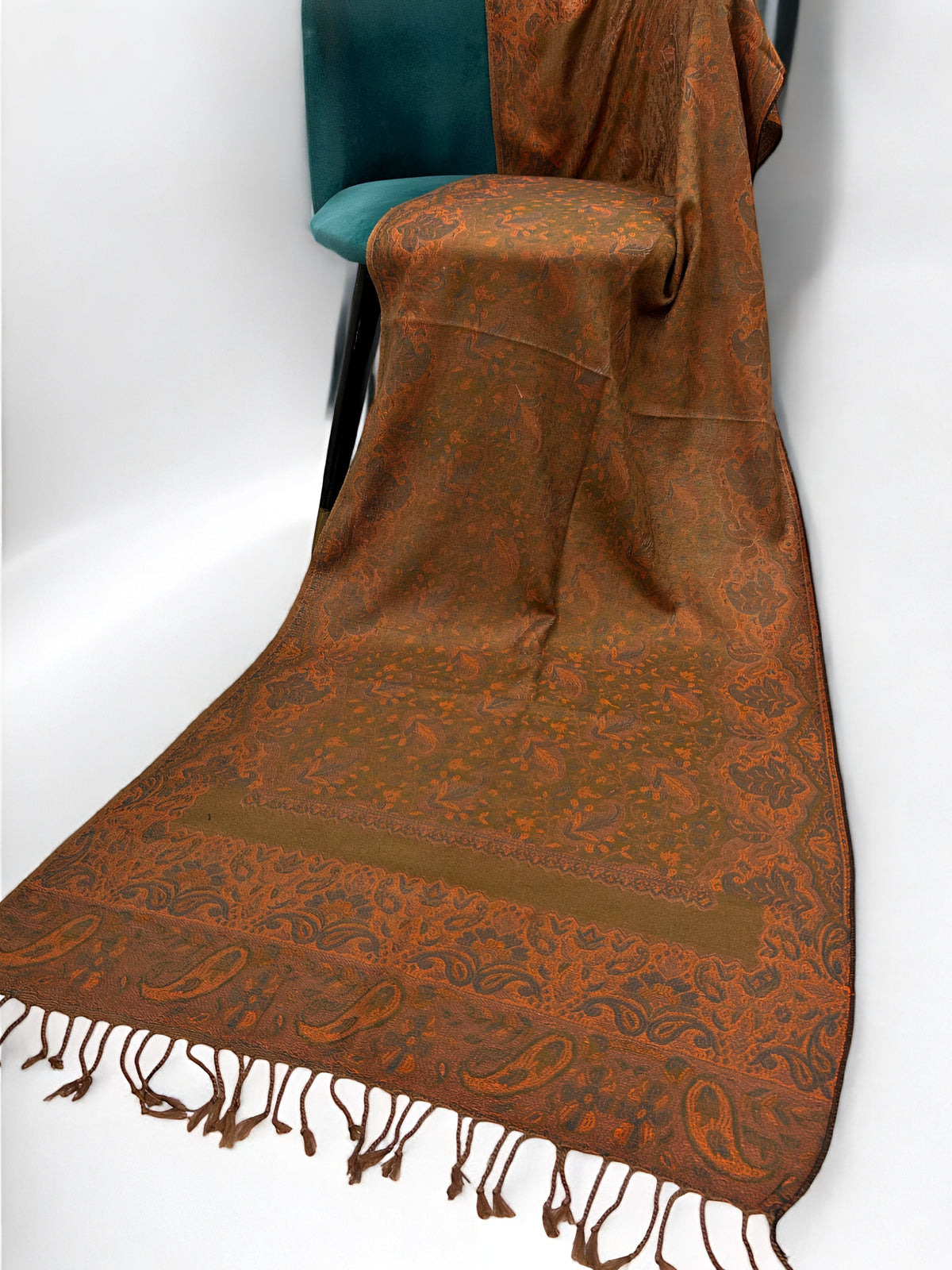 Beige Coral Dual Tone Pashmina Hijab