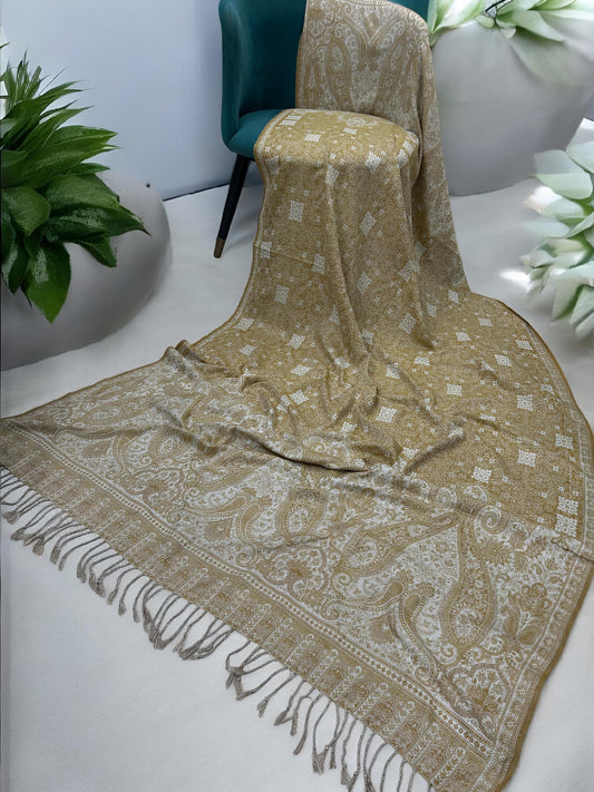 Pashmina Shawl - Chamomile Beige
