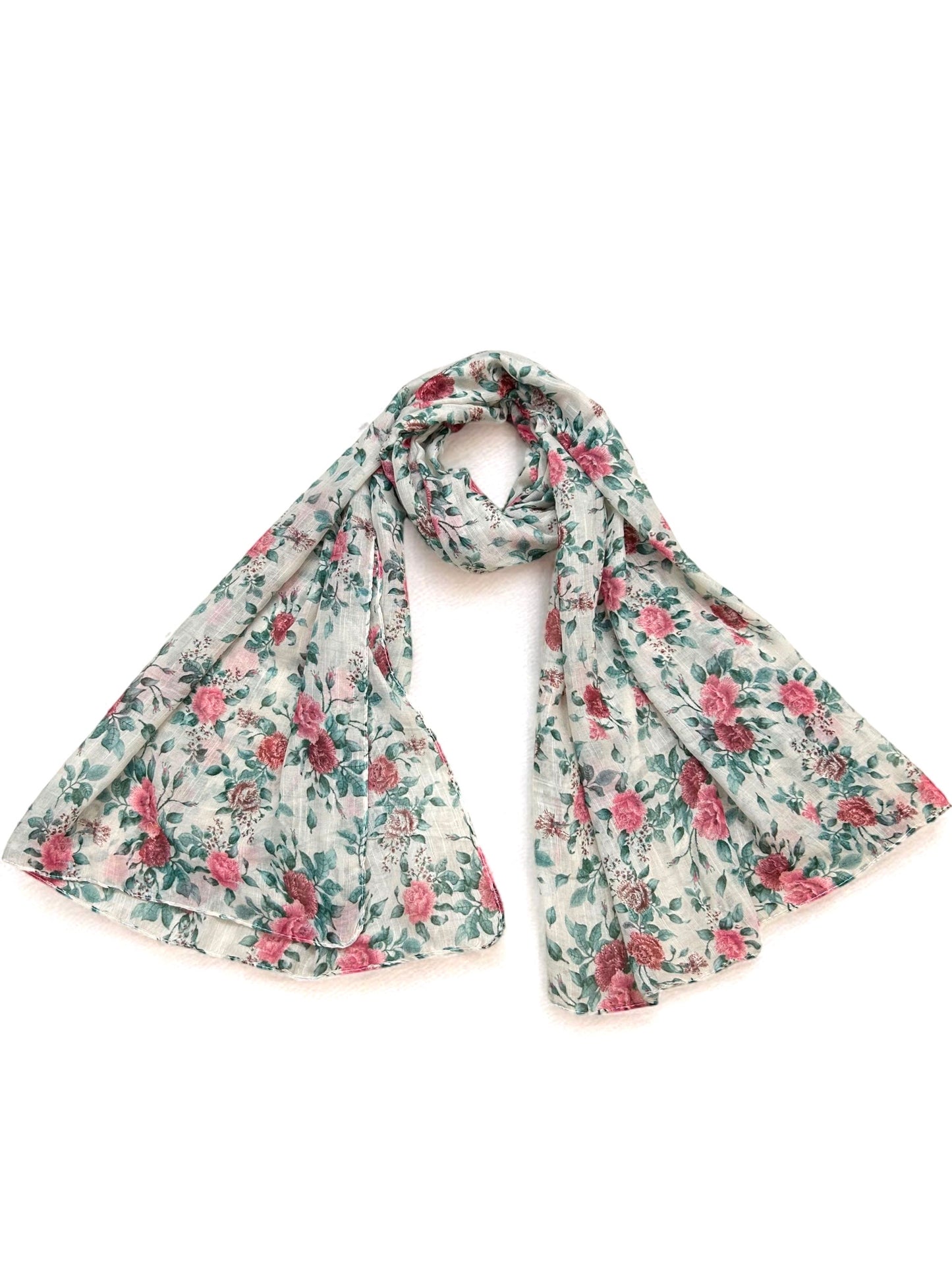 Fawn Rose Floral Printed Modal Hijab