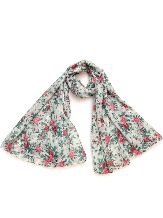 Fawn Rose Floral Printed Modal Hijab