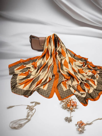 Large Satin Silk Scarf